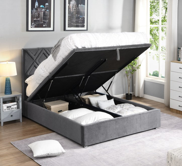 Dublin Gas-Lift Bed - Grey