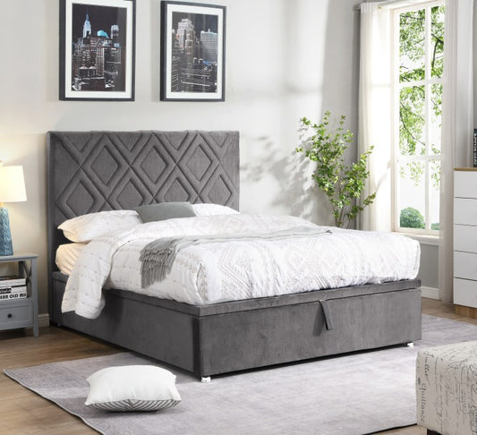 Dublin Gas-Lift Bed - Grey