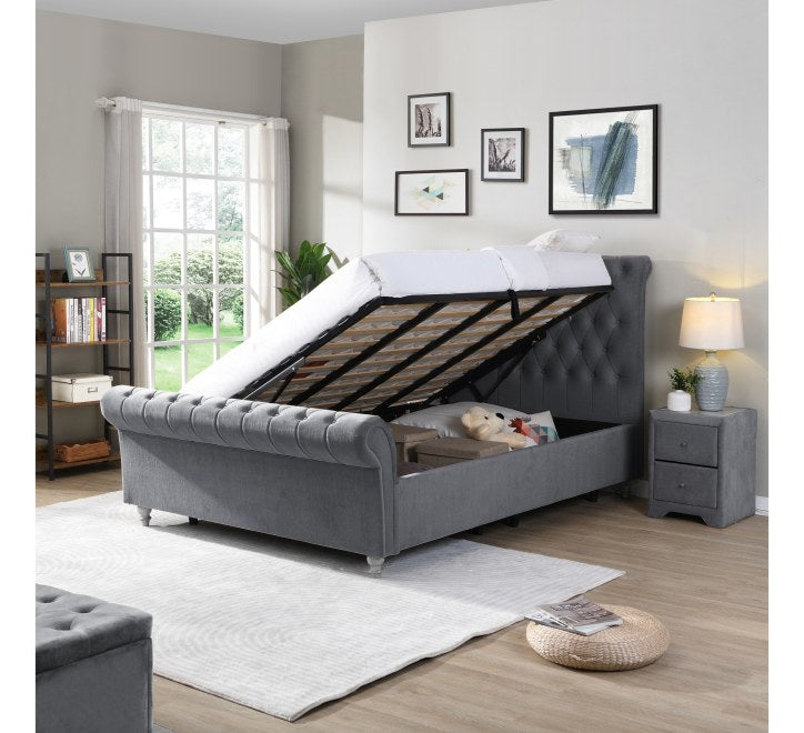 New Kilkenny Side Gas-Lift Bed - Grey