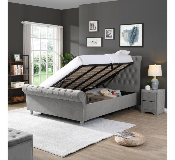 New Kilkenny Side Gas-Lift Bed - Silver