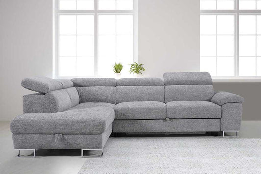 Roma Linen Corner Sofa Bed