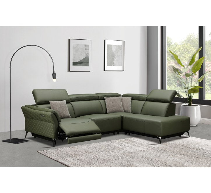 Milan Electric Corner Suite - Forest Green