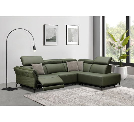 Milan Electric Corner Suite - Forest Green