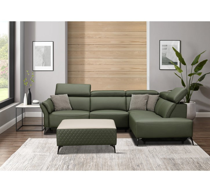 Milan Electric Corner Suite - Forest Green