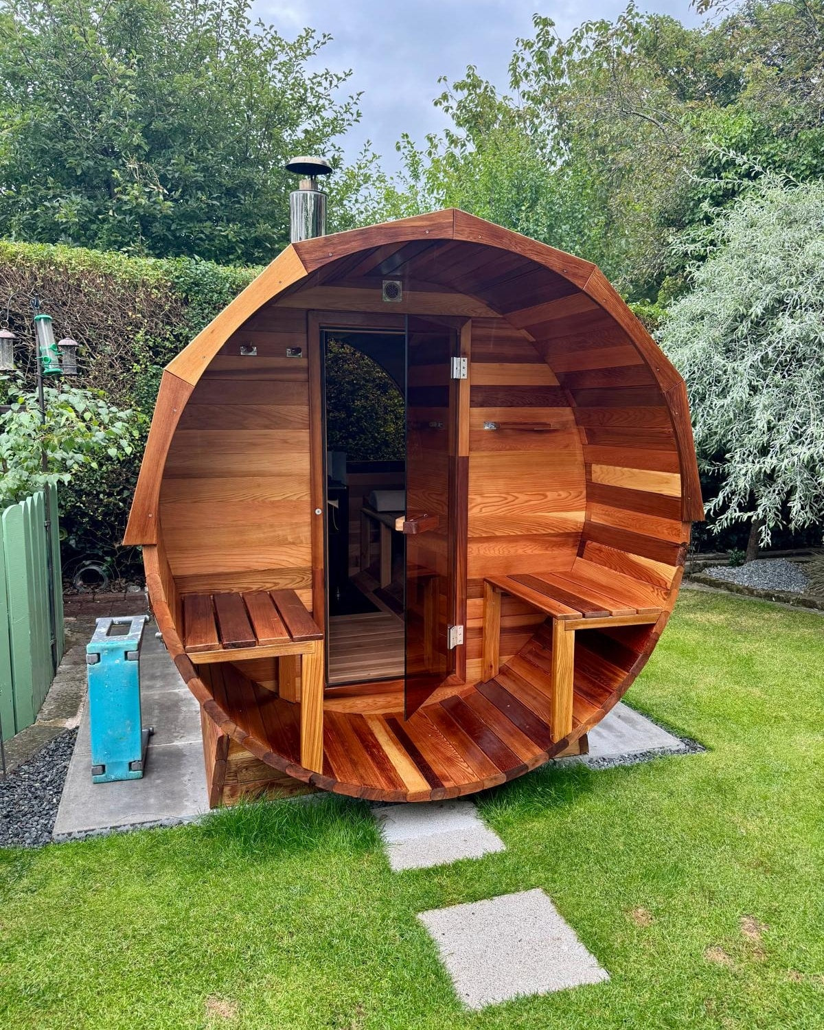 Canadian Cedar Wood-Fired Sauna 3m by 1.8m With Porch DEPOSIT ONLY