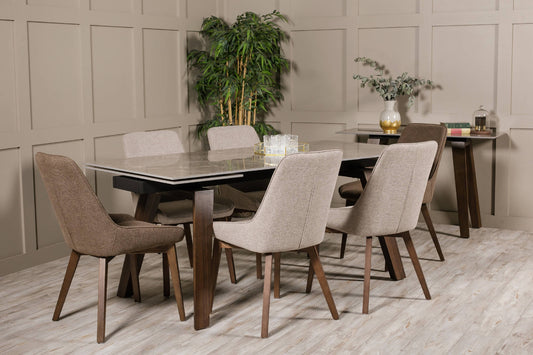Axton 1800/2600 Dining Table - Latte