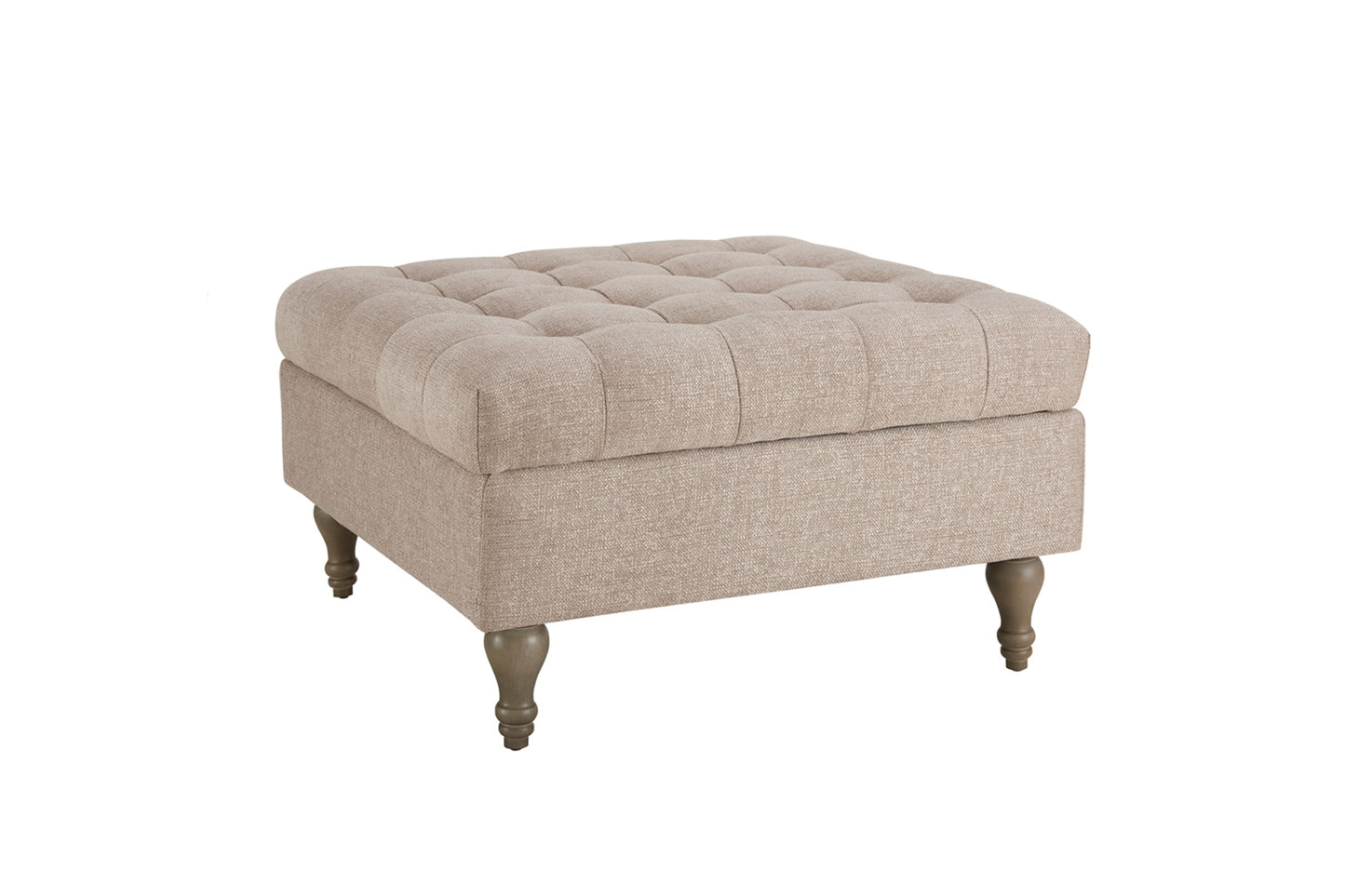 Abbott Storage Ottoman - Biscuit