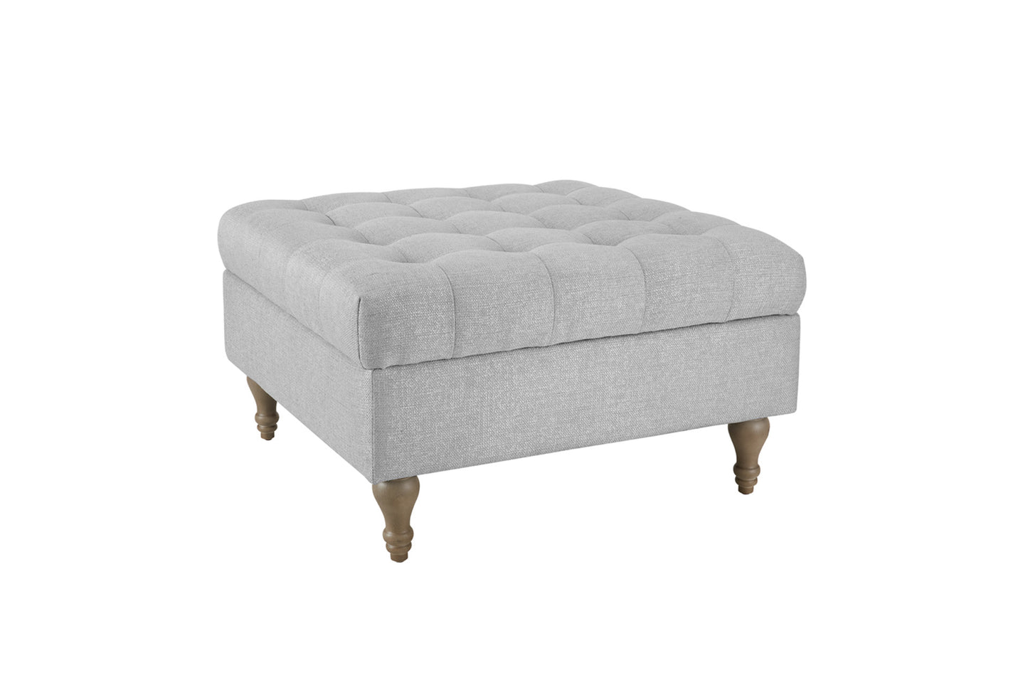 Abbott Storage Ottoman - Light Grey