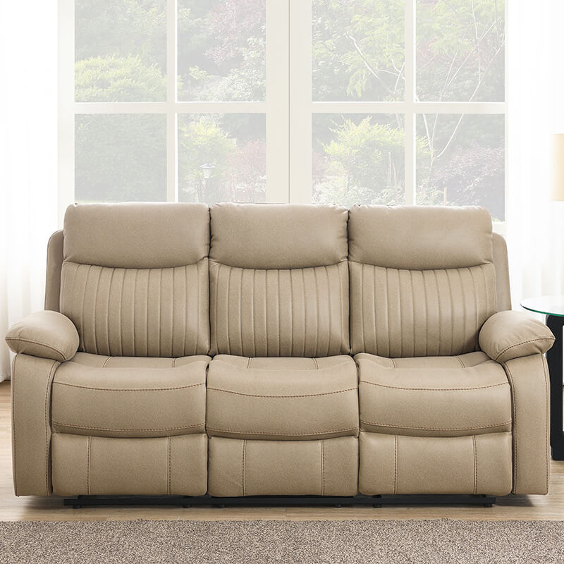 Barkley 3 Seater Manual Recliner - Brown