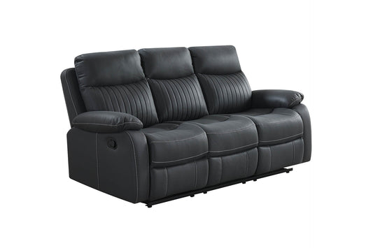 Barkley 3 Seater Manual Recliner - Dark Grey