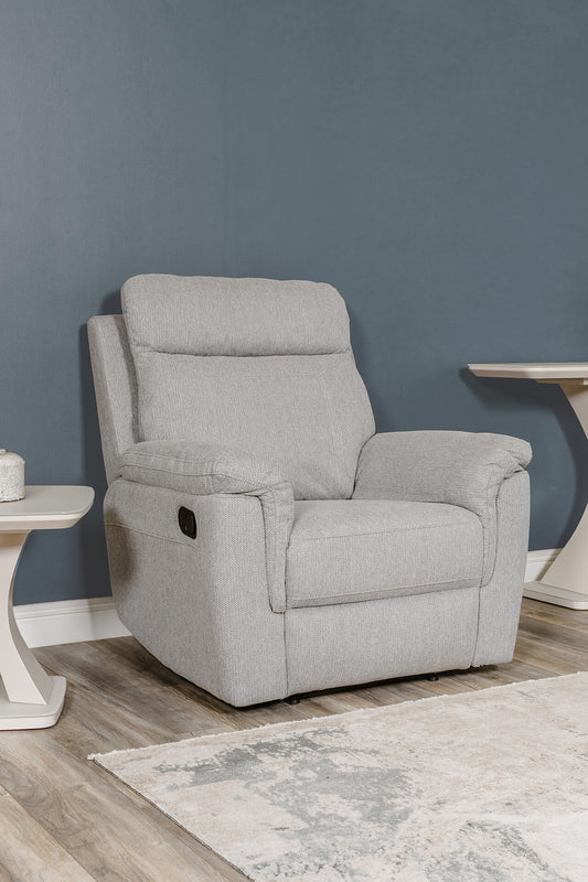Bowie 1 Seater Manual Recliner - Grey