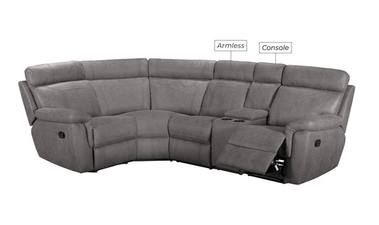 Baxter Armless Sectional - Grey