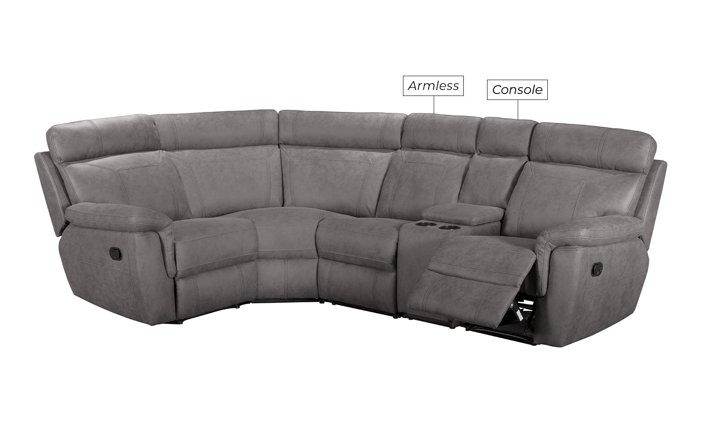 Baxter Console Sectional - Grey