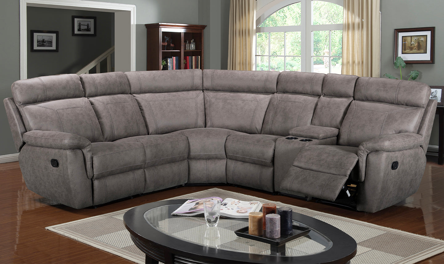 Baxter Armless Sectional - Grey