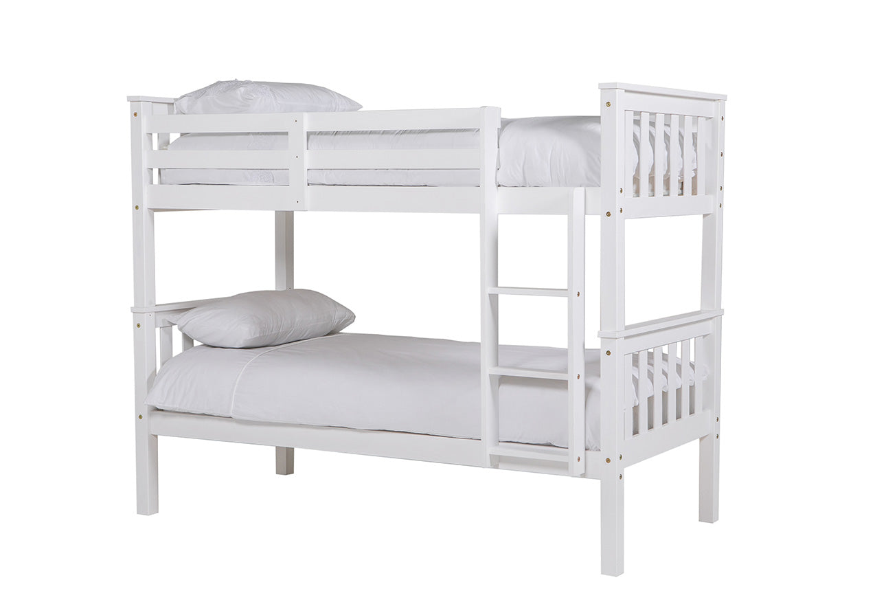 Bronson 3ft & 3ft Bunk Beds - White