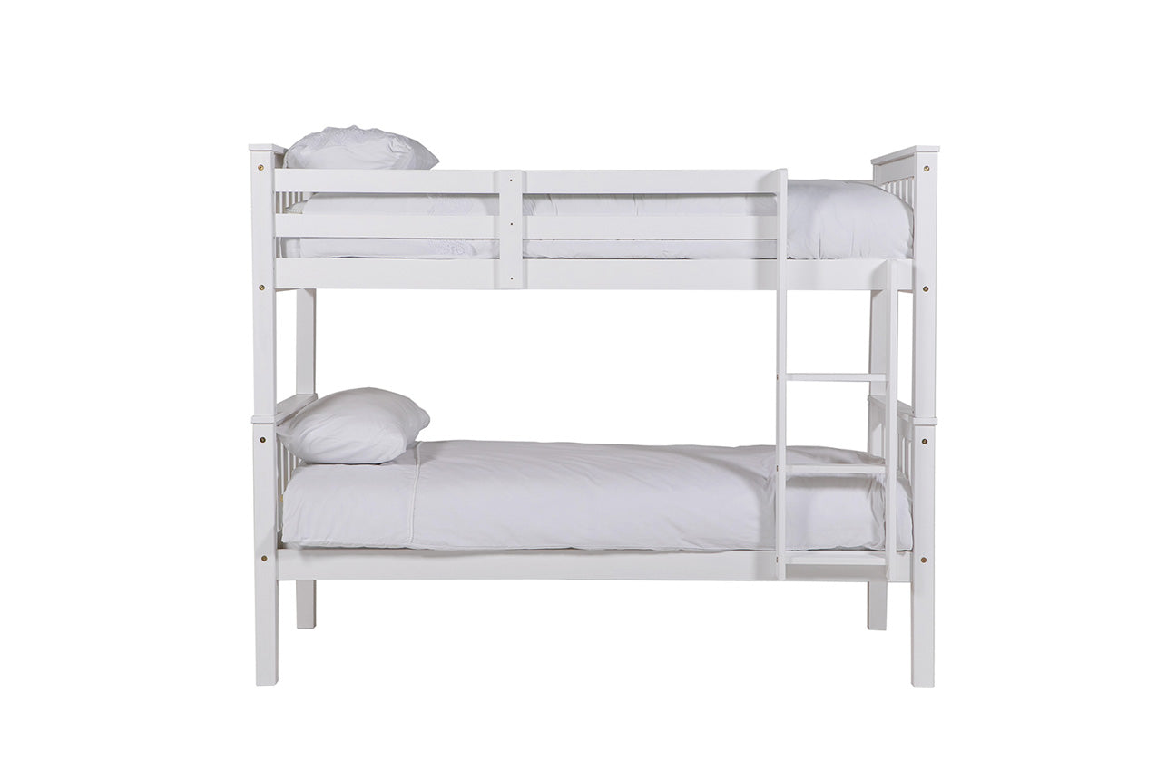 Bronson 3ft & 3ft Bunk Beds - White