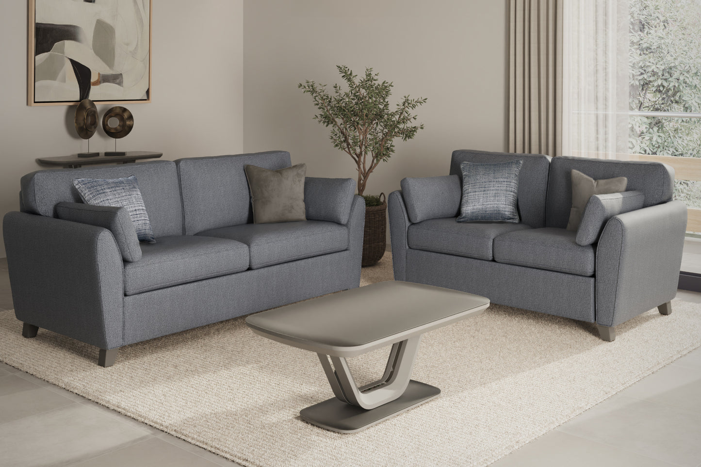 Cantrell 2 Seater Sofa - Blue