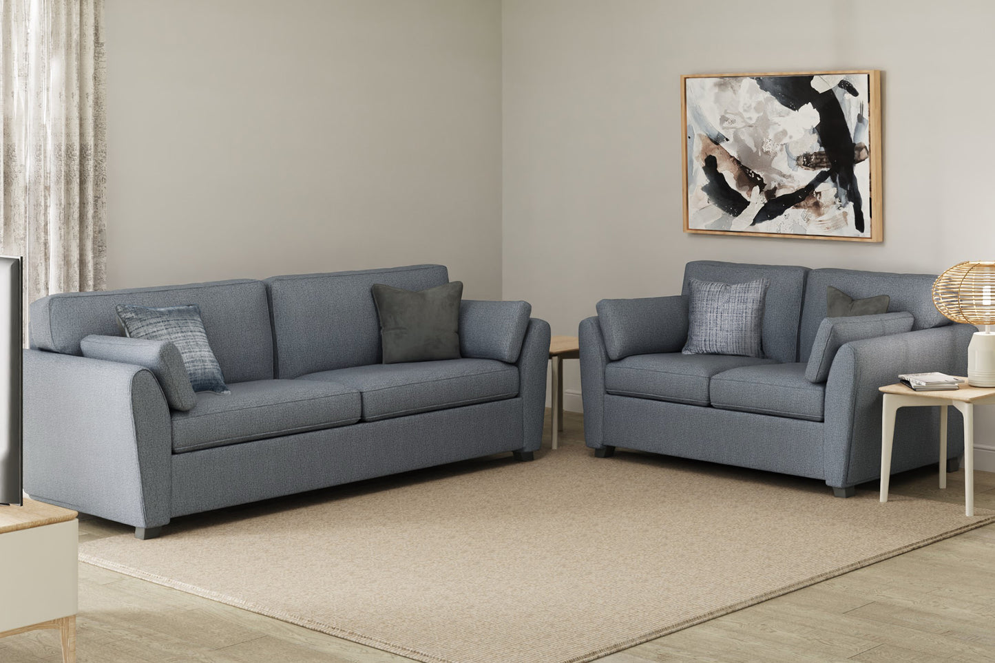 Cantrell 2 Seater Sofa - Blue