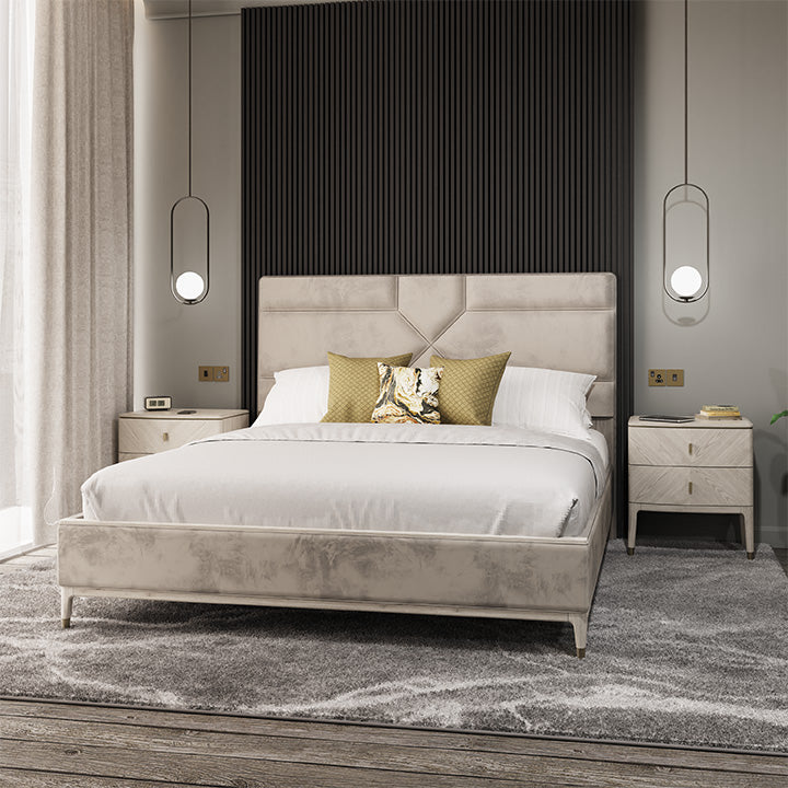 Diletta Bed - Stone