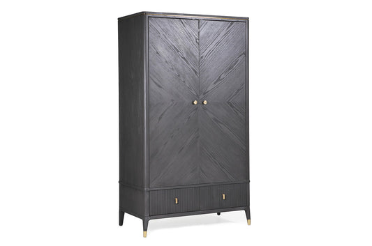 Diletta 2 Door Wardrobe - Ebony