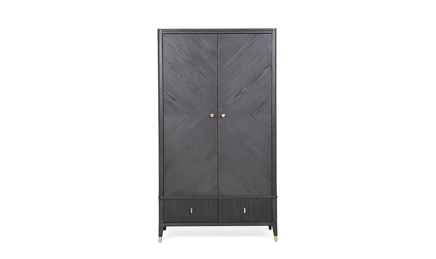 Diletta 2 Door Wardrobe - Ebony