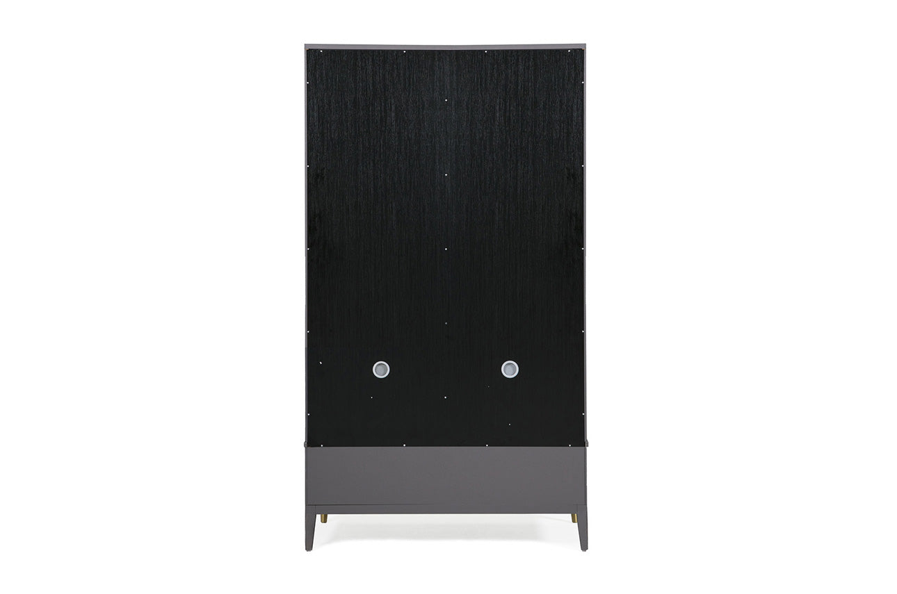 Diletta 2 Door Wardrobe - Ebony