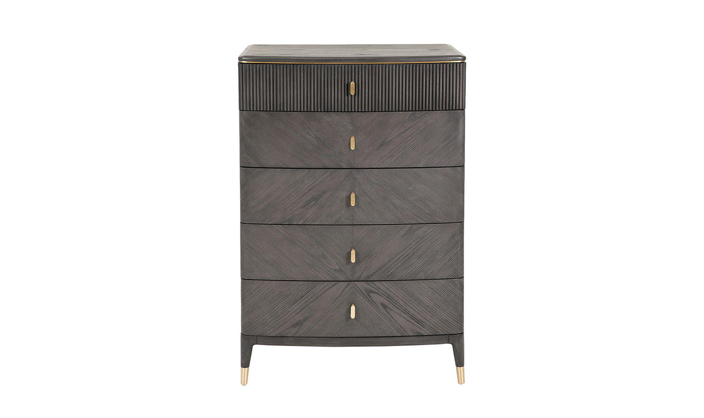 Diletta 5 Drawer Chest - Ebony