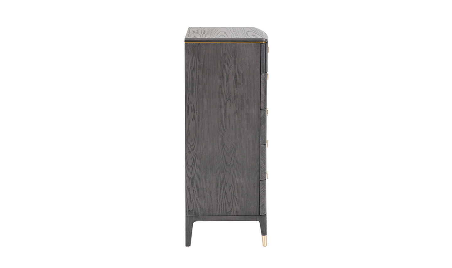 Diletta 5 Drawer Chest - Ebony