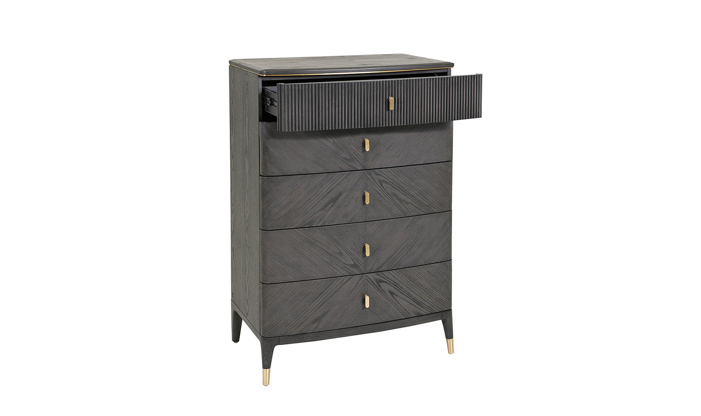 Diletta 5 Drawer Chest - Ebony