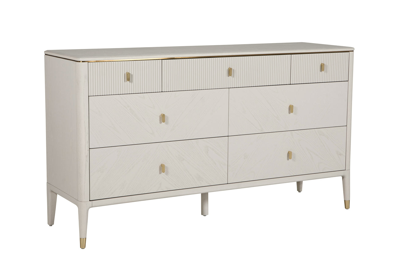 Diletta 7 Drawer Chest - Stone