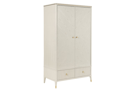 Diletta 2 Door Wardrobe - Stone