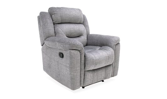 Dudley 1 Seater Manual Reclining Sofa - Grey