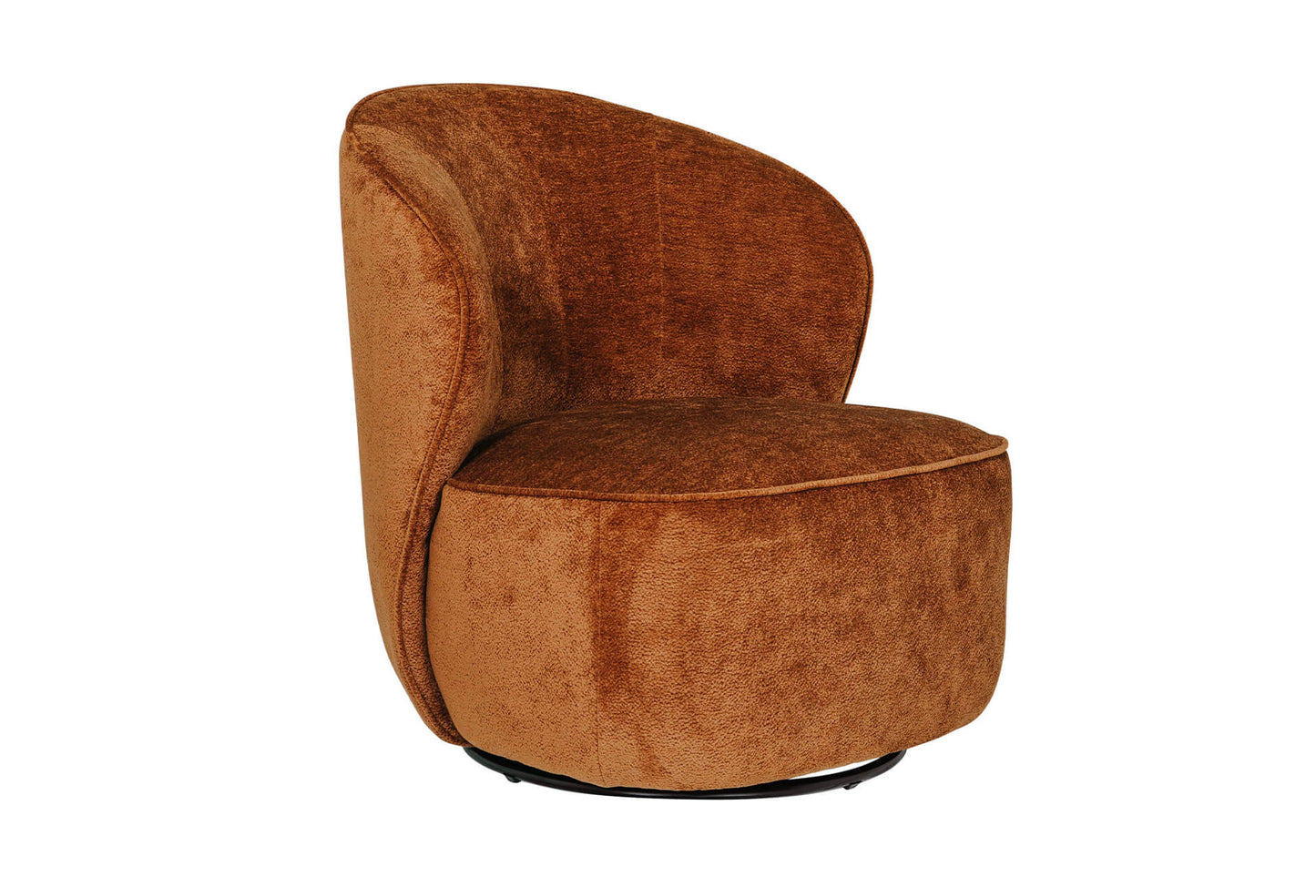 Edie Swivel Accent Chair - Rust