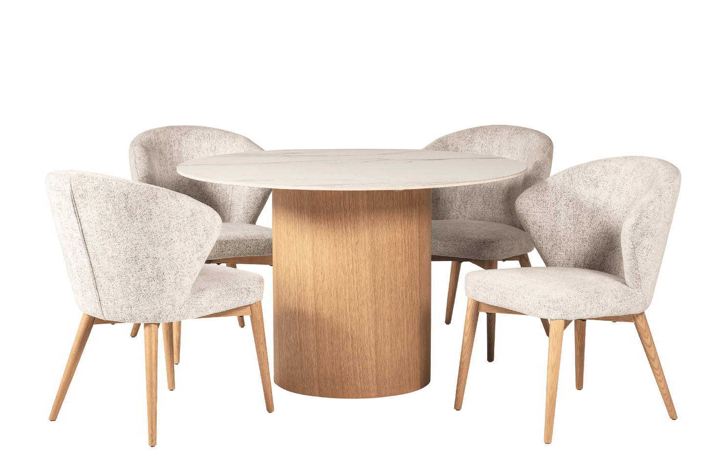 Evie 1200 Round Dining Table - Sand