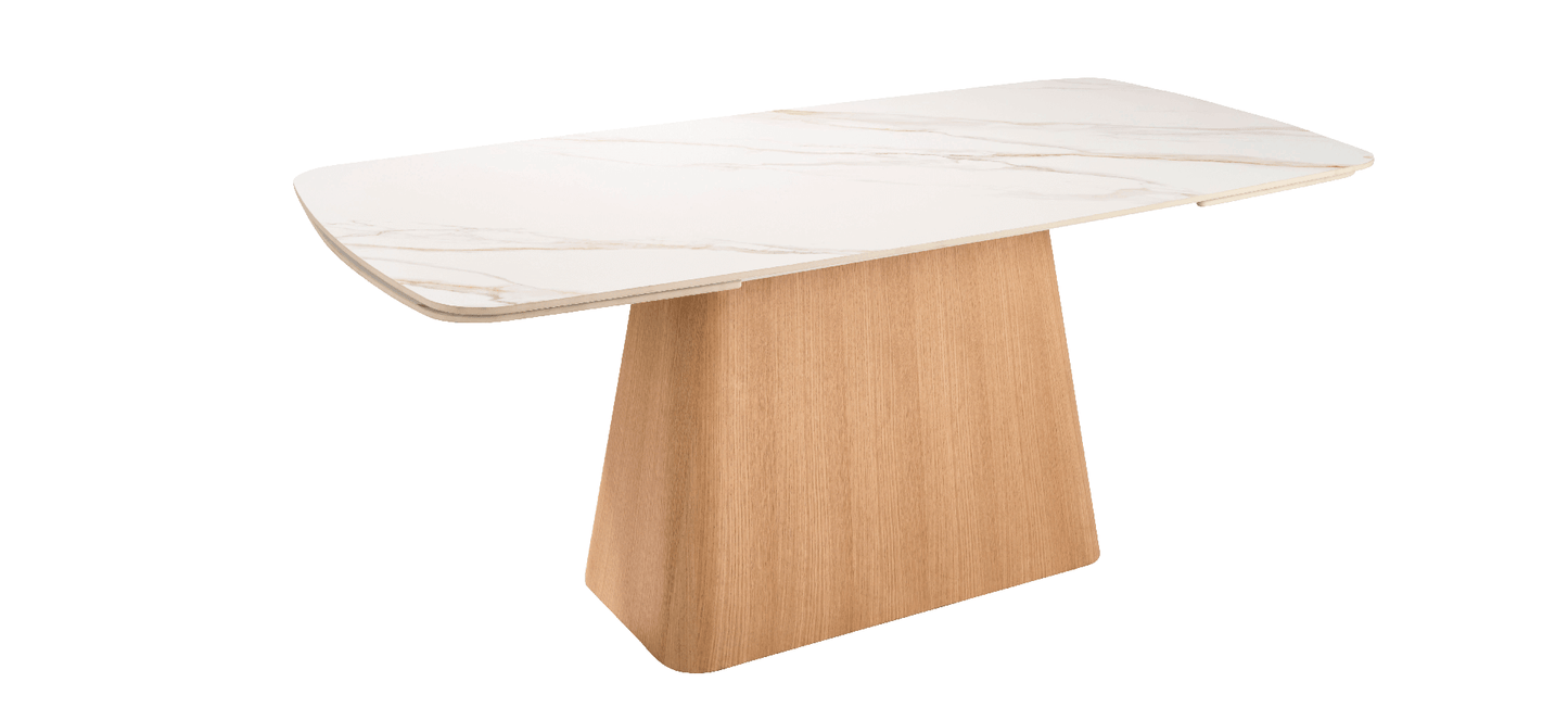 Evie Rectangle Extending Dining Table - Sand