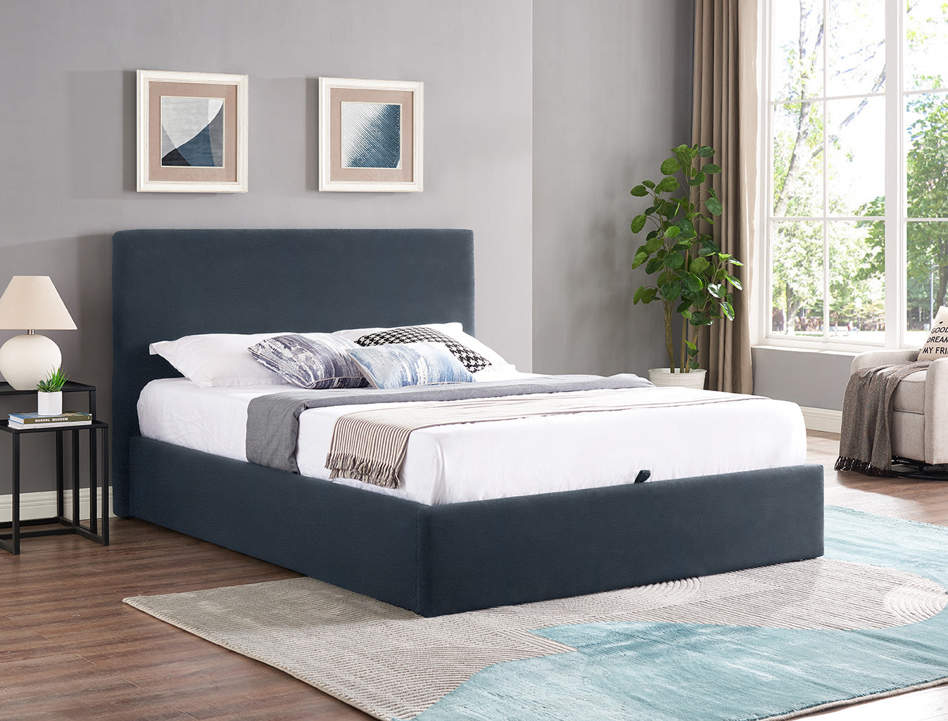 Ezra Ottoman Bed - Navy