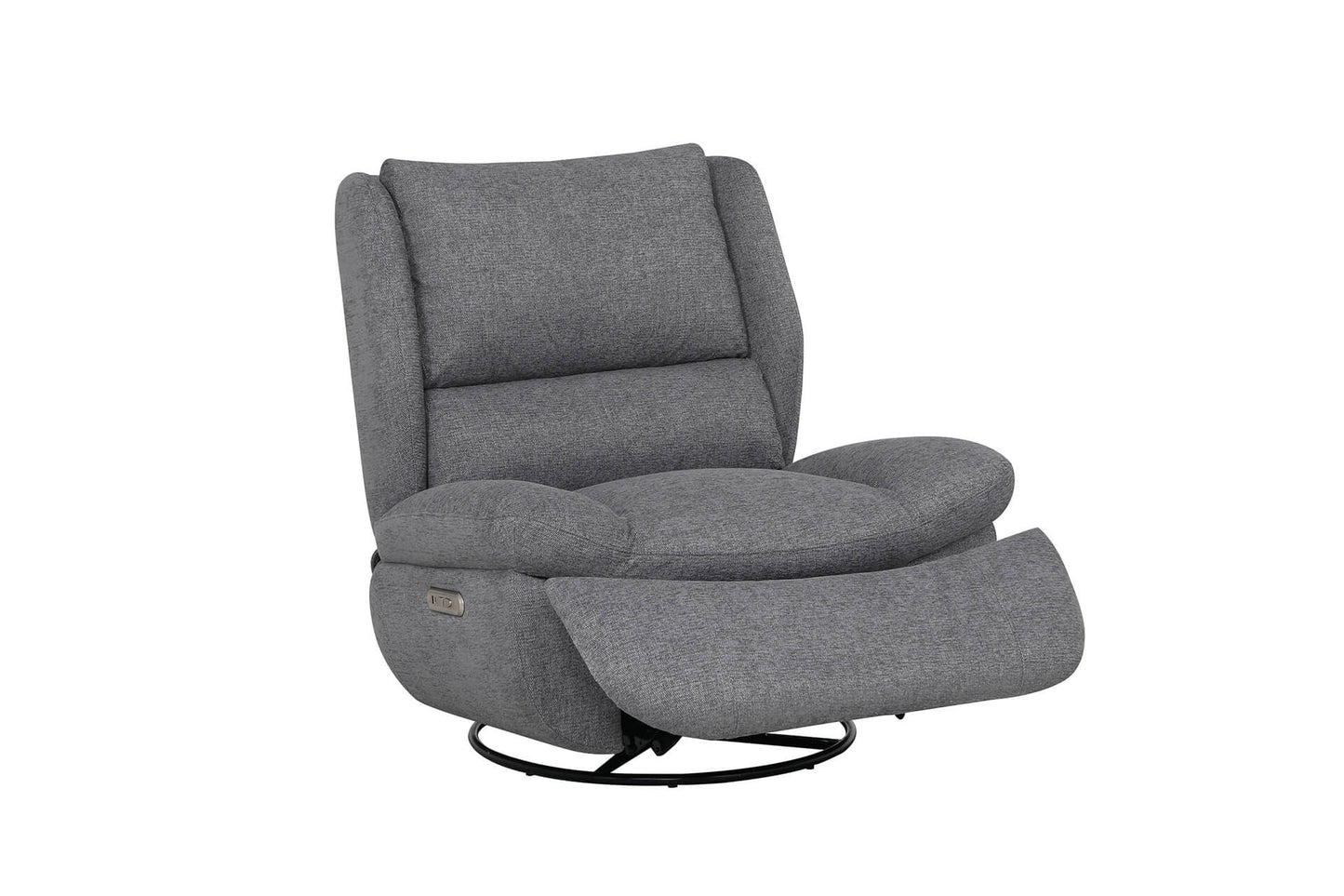 Freddy Electric Reclining Swivel Glider Chair - Grey