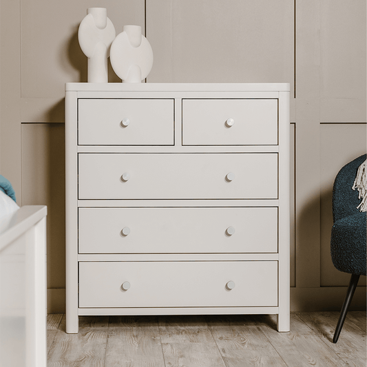 Freya Tall 5 Drawer Chest - Natural