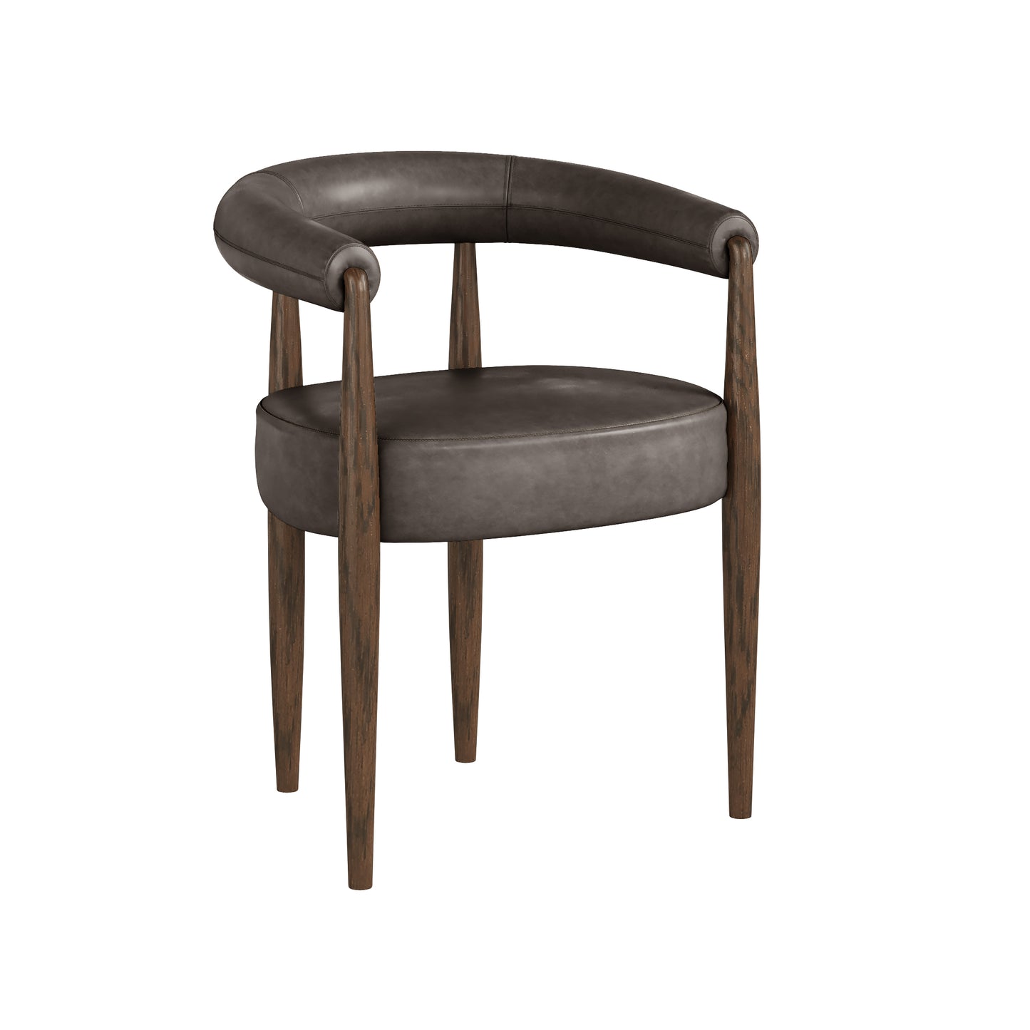 Florence Chair - Mahogany Brown PU