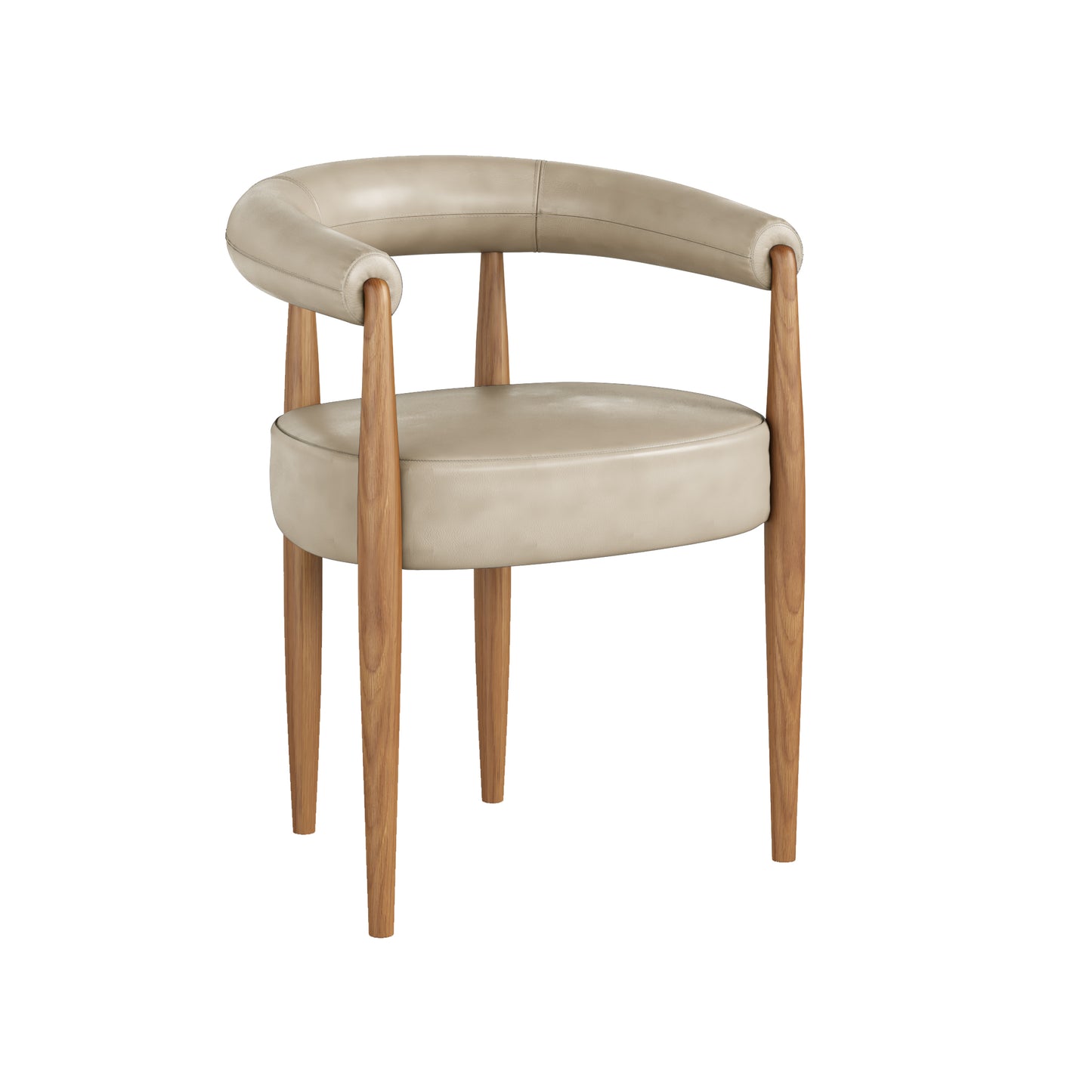 Florence Chair - Beige Mushroom PU