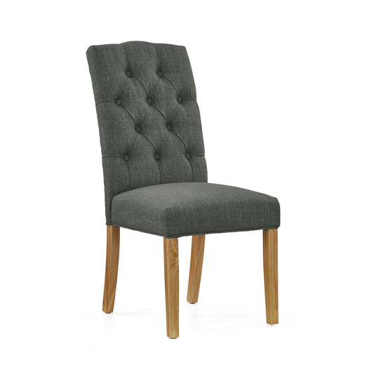 Chelsea Button Back Chair - Charcoal