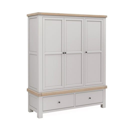 Salcombe Triple Wardrobe - Stone