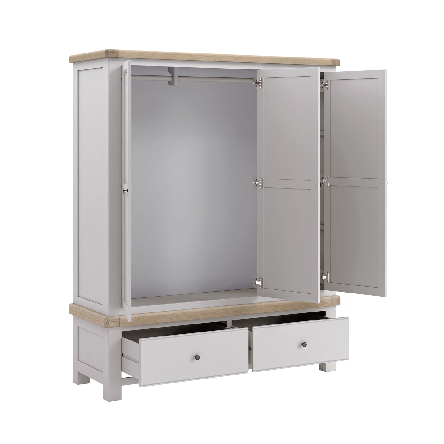 Salcombe Triple Wardrobe - Stone