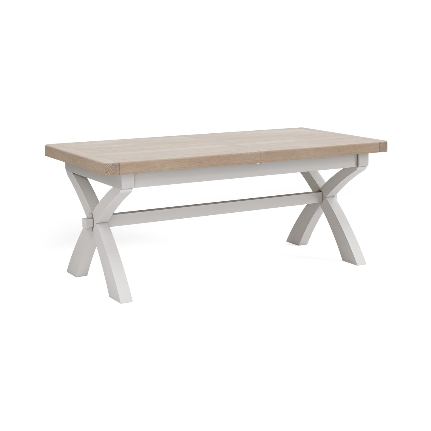 Salcombe Cross Leg Ext. Dining Table - Stone