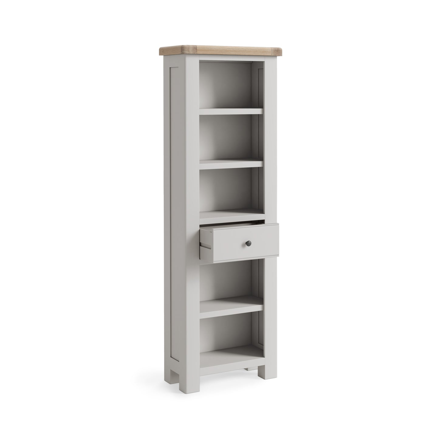 Salcombe Slim Bookcase - Stone