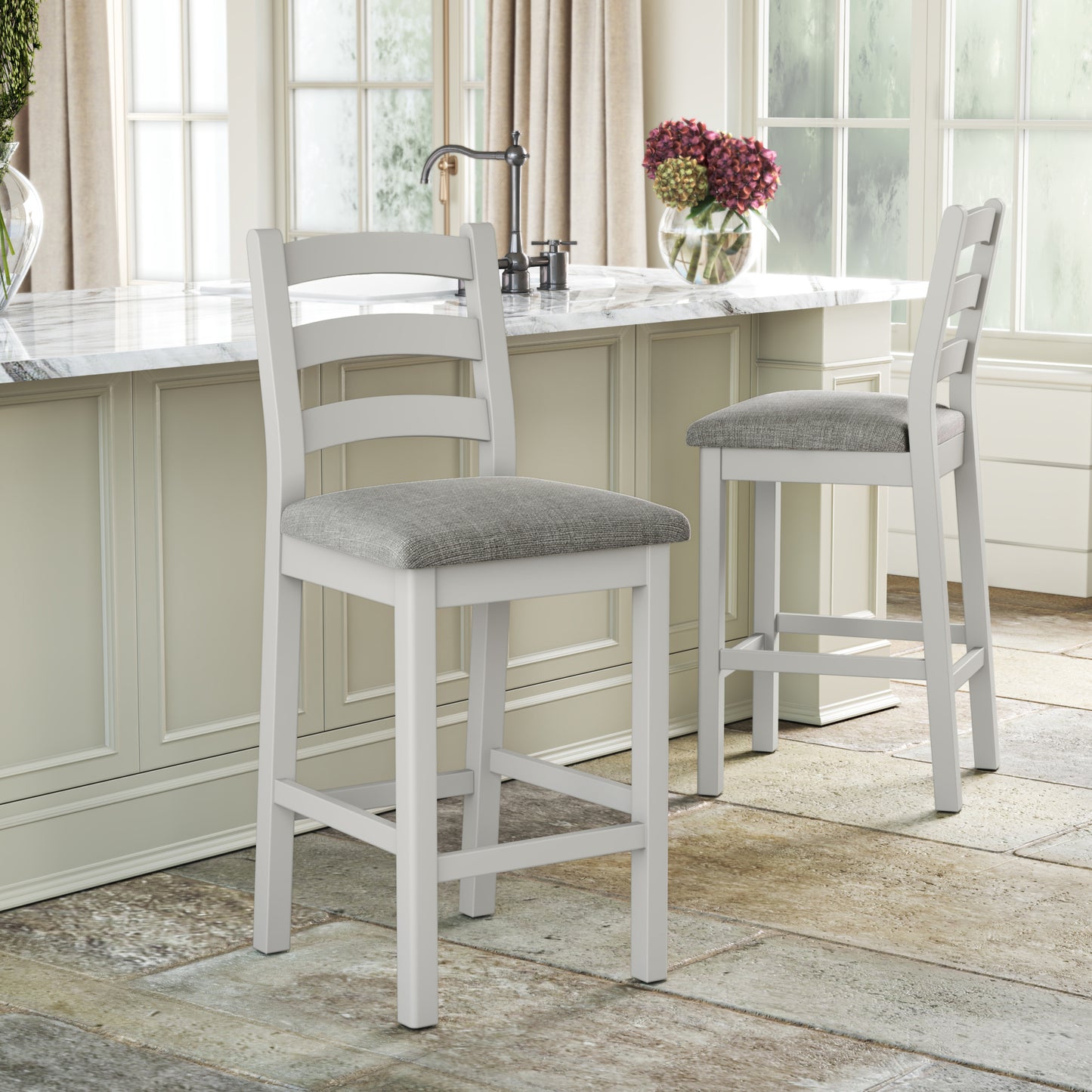 Salcombe Bar Stool - Stone