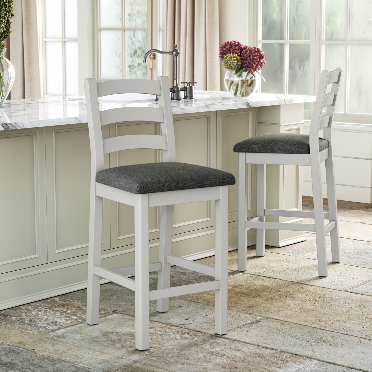 Salcombe Bar Stool - Stone