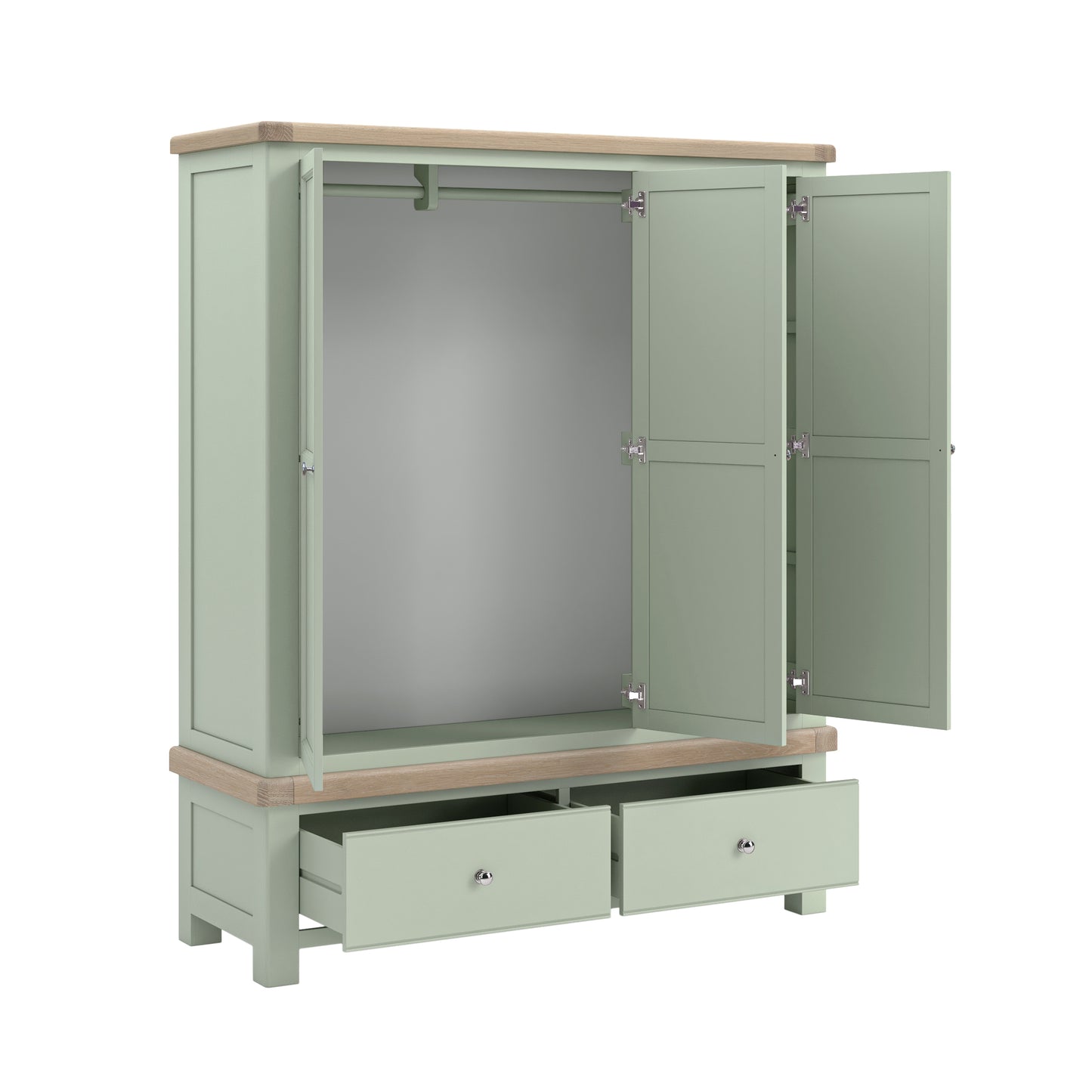 Salcombe Triple Wardrobe - Sage