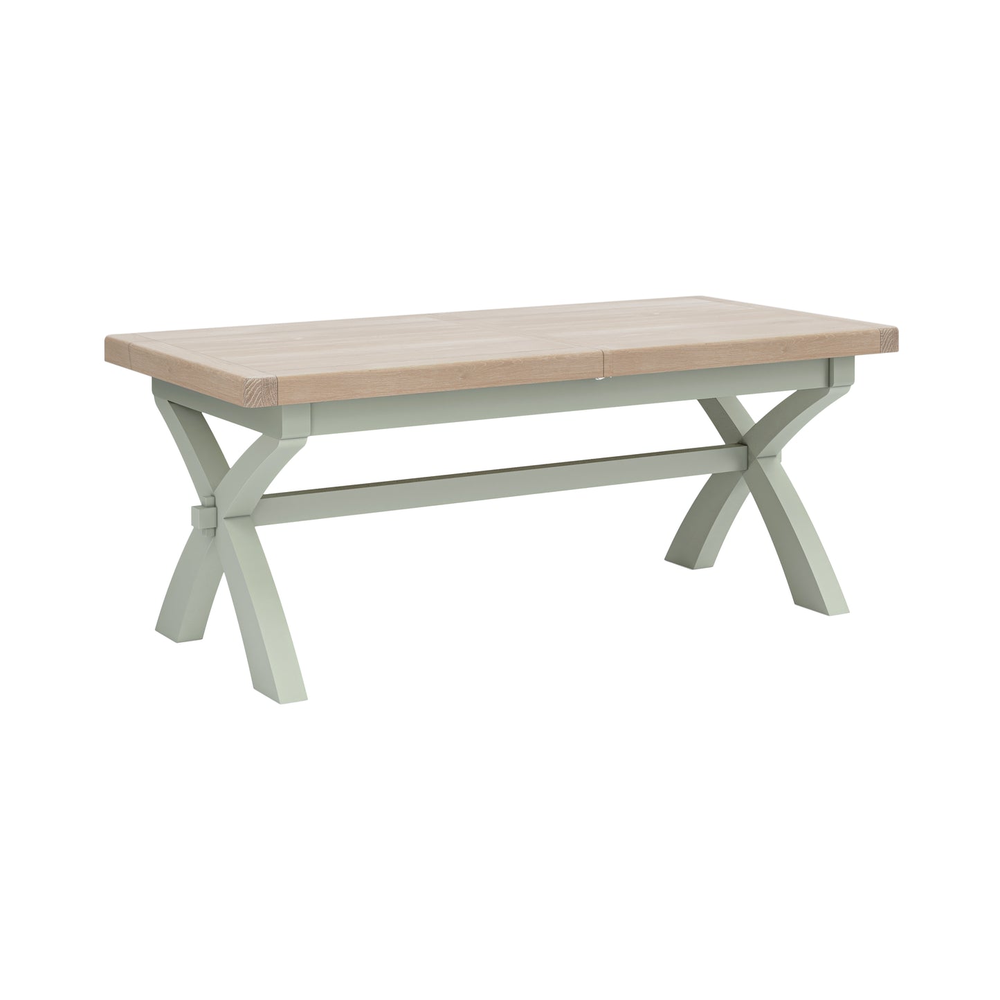 Salcombe Cross Leg Ext. Dining Table - Sage