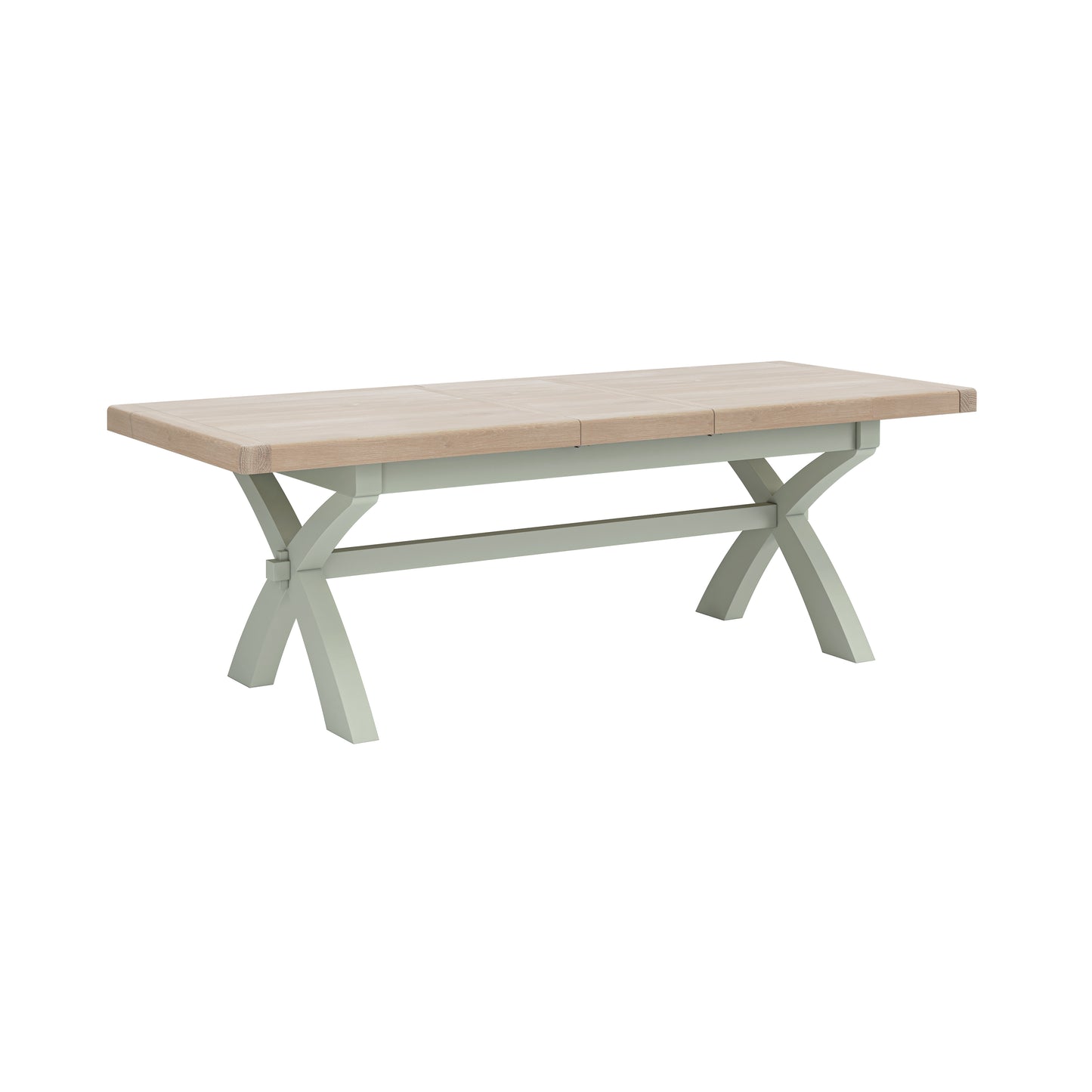 Salcombe Cross Leg Ext. Dining Table - Sage